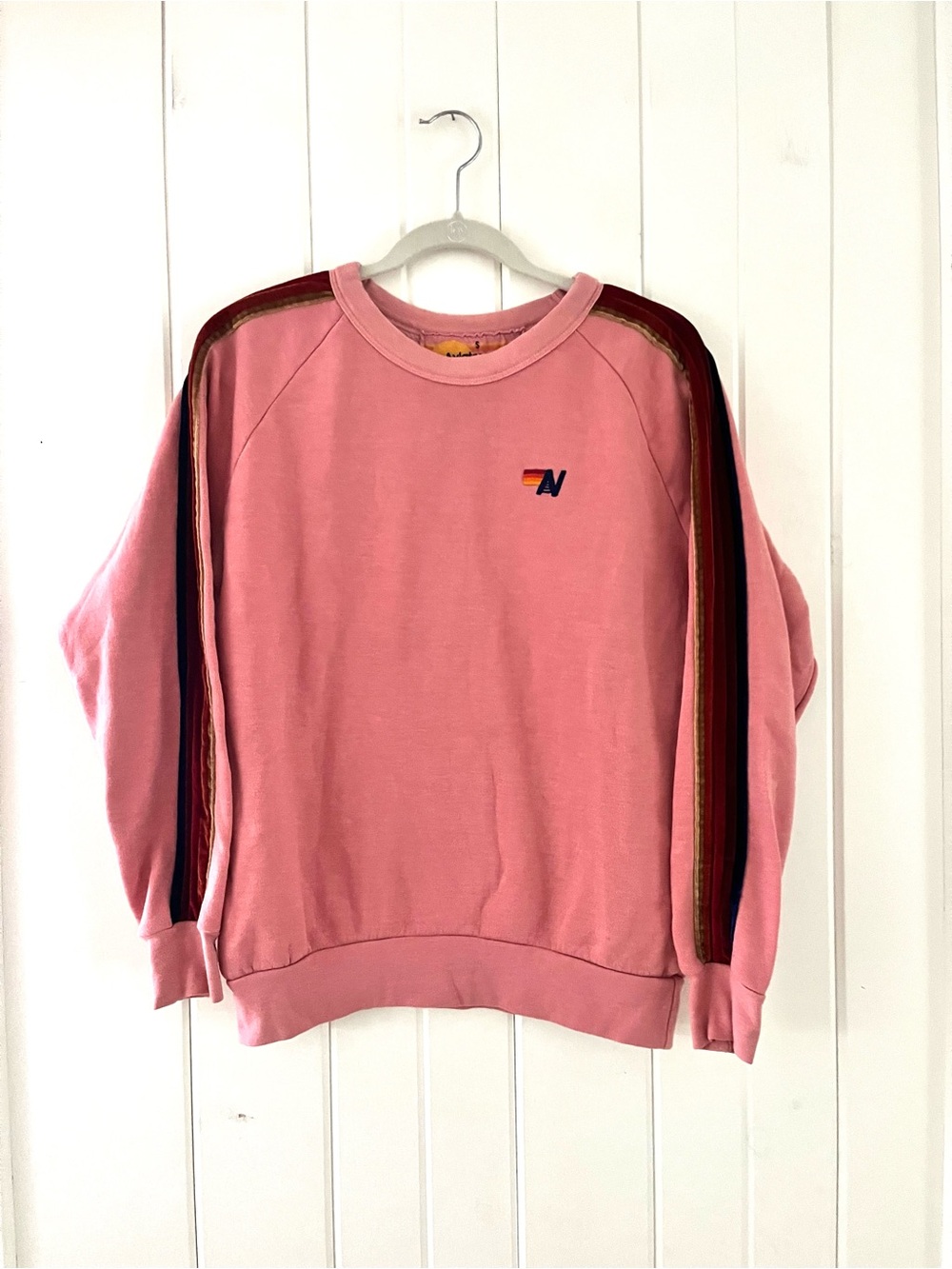 Aviator Nation pink crewneck sweatshirt, Sz S